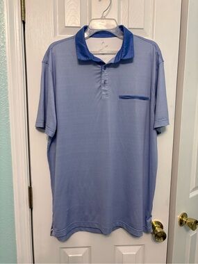 Head Comfort Men's Golf soft collared Polo White Baby Blue Size extra Large XL